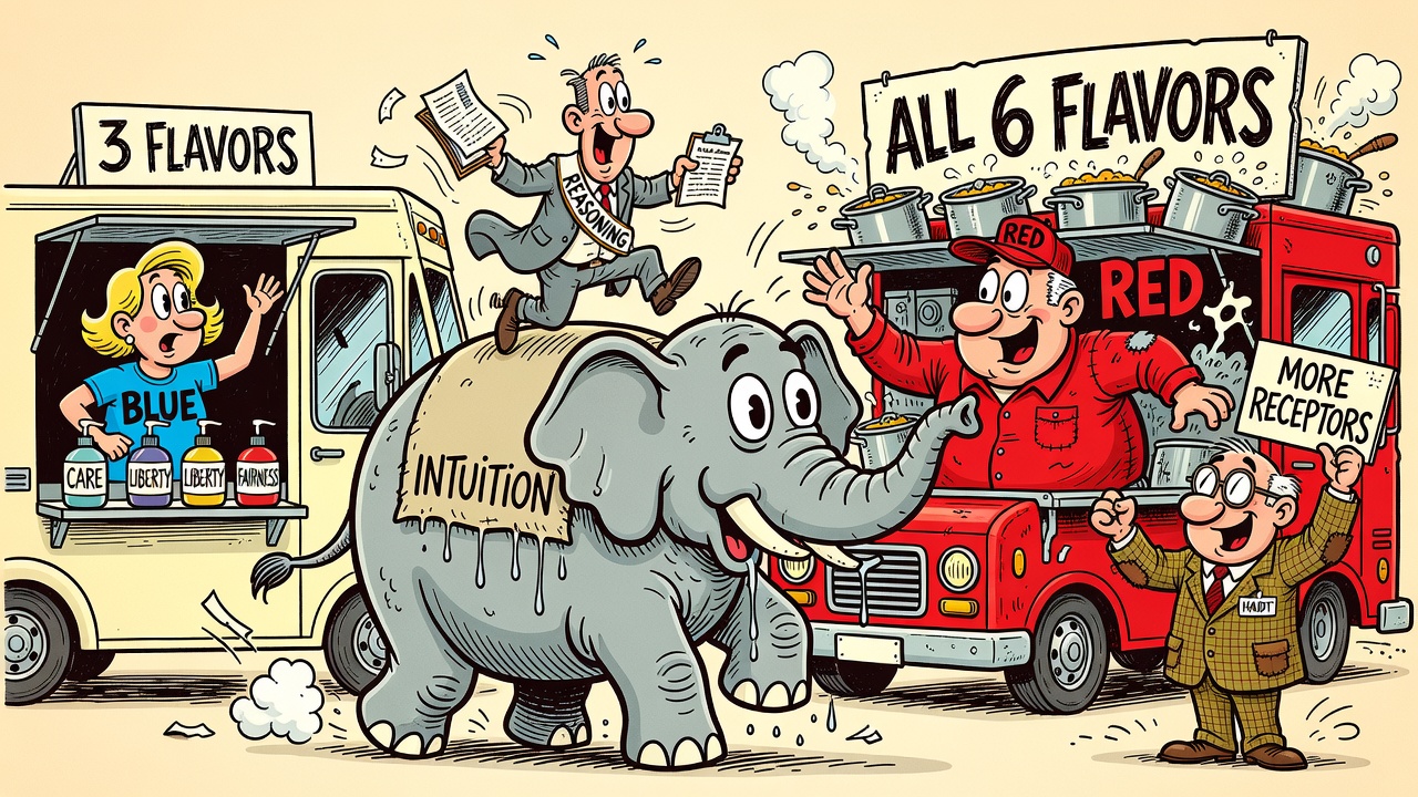 Cartoon panel: The Conservative Advantage
