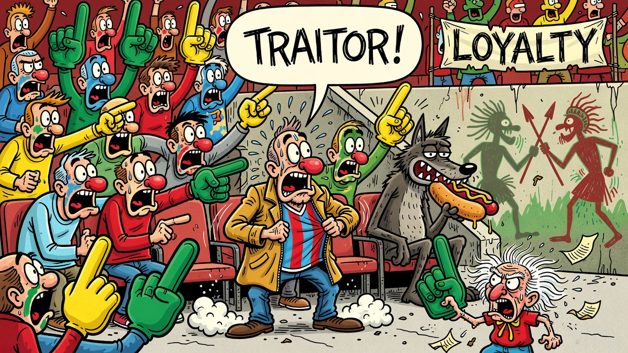 Cartoon panel: Loyalty / Betrayal