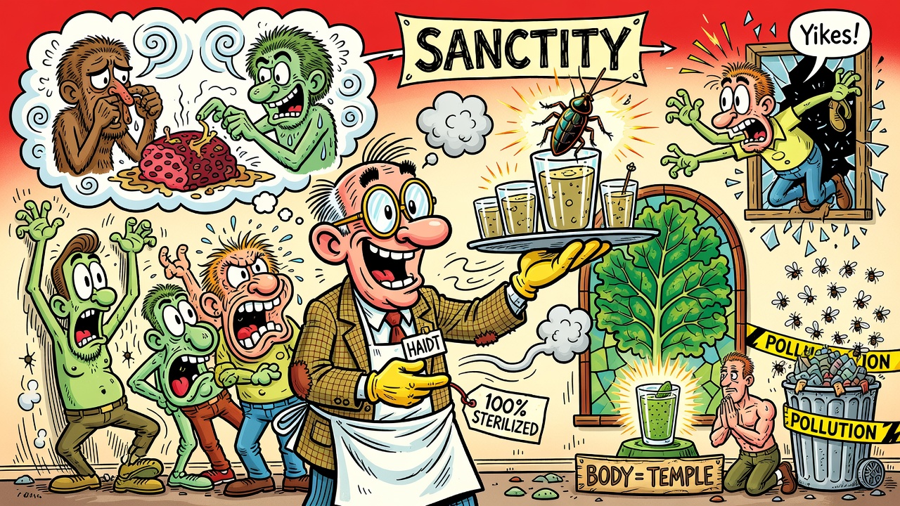 Cartoon panel: Sanctity / Degradation