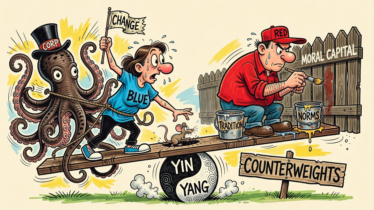 Cartoon panel: Yin and Yang